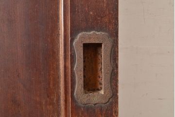 アンティーク建具　ケヤキ材の一枚板を使用した贅沢なつくりの蔵戸(引き戸、玄関戸)(R-048262)