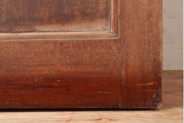 アンティーク建具　ケヤキ材の一枚板を使用した贅沢なつくりの蔵戸(引き戸、玄関戸)(R-048262)