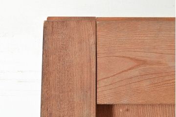 アンティーク建具　ケヤキ材の一枚板を使用した贅沢なつくりの蔵戸(引き戸、玄関戸)(R-048262)
