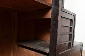 和製アンティーク　情緒溢れる和を演出してくれるヒノキ材製階段箪笥(和箪笥、時代箪笥、収納棚)(R-048264)