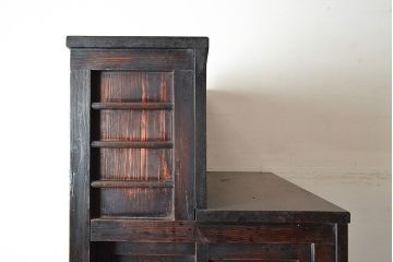 和製アンティーク　情緒溢れる和を演出してくれるヒノキ材製階段箪笥(和箪笥、時代箪笥、収納棚)(R-048264)