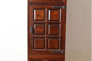 中古　松本民芸家具　上品かつクラシカルな印象を高めるA型時計台(定価約72万円)(ホールクロック、戸棚)(R-048265)