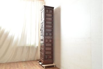 中古　松本民芸家具　上品かつクラシカルな印象を高めるA型時計台(定価約72万円)(ホールクロック、戸棚)(R-048265)