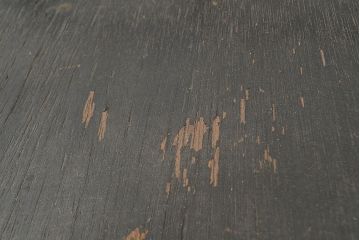 大正ロマン　時代物の色ガラス入り!タバコ屋さんで使われていた天枠付きのガラスケース(陳列棚、ショーケース)(R-048270)