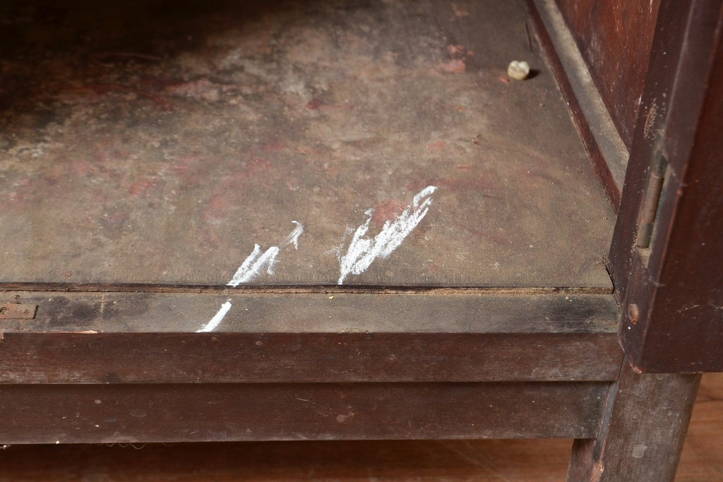 和製アンティーク　ノスタルジックな雰囲気が素敵な医療用キャビネット(ケビント、収納棚、サイドキャビネット)(R-048271)