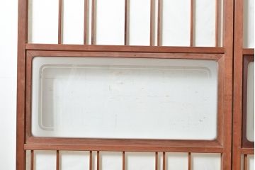 アンティーク建具　経年により味わいを増した木の風合いが魅力的な障子戸4枚セット(引き戸、建具)(R-048272)