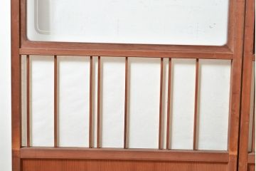 アンティーク建具　経年により味わいを増した木の風合いが魅力的な障子戸4枚セット(引き戸、建具)(R-048272)