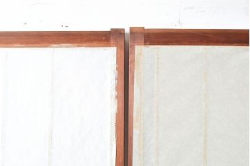 アンティーク建具　経年により味わいを増した木の風合いが魅力的な障子戸4枚セット(引き戸、建具)(R-048272)