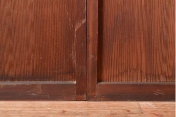 アンティーク建具　経年により味わいを増した木の風合いが魅力的な障子戸4枚セット(引き戸、建具)(R-048272)