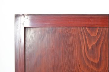 アンティーク建具　漆塗りの艶やかさが高級感を演出する杉材の板戸4枚セット(引き戸、建具)(R-048273)
