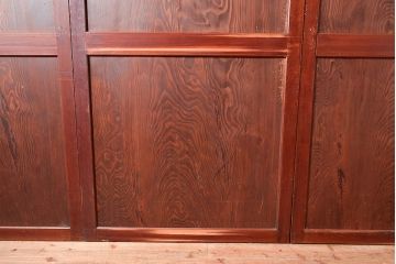 アンティーク建具　漆塗りの艶やかさが高級感を演出する杉材の板戸4枚セット(引き戸、建具)(R-048273)