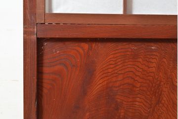 アンティーク建具　上手物!ケヤキ材が使われた和の趣溢れる格子戸2枚セット(障子戸、引き戸、建具)(R-048275)