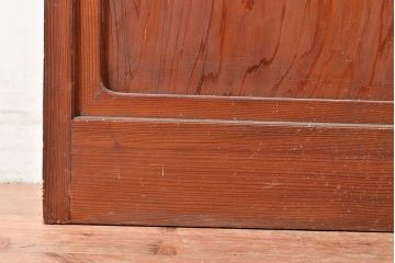 アンティーク建具　秋田杉の一枚板を使用した、シンプルな扉(ドア、建具)(R-048276)