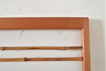 和製アンティーク　光の変化が楽しめる、異なるデザインを組み合わせた御簾戸4枚セット(建具、簾戸、簀戸、葭戸、夏障子、すど、葦戸)(R-048277)