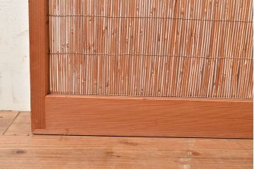和製アンティーク　光の変化が楽しめる、異なるデザインを組み合わせた御簾戸4枚セット(建具、簾戸、簀戸、葭戸、夏障子、すど、葦戸)(R-048277)