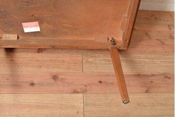 アメリカ　ヴィンテージ　チーク材　天板のラインがおしゃれなテーブル(ローテーブル、ビンテージ)(R-048280)