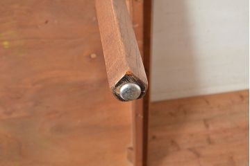 アメリカ　ヴィンテージ　チーク材　天板のラインがおしゃれなテーブル(ローテーブル、ビンテージ)(R-048280)