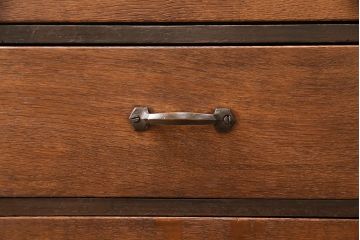 和製アンティーク　ツートーンの色合いがお洒落なレトロな小引き出し(引き出し、チェスト)(R-048282)
