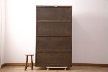 中古　松本民芸家具　当店リメイク　D-I型洋服タンス　こだわりの空間作りに活躍する、落ち着いた雰囲気の収納棚(靴箱、下駄箱、キャビネット)(定価約60万円)(R-048283)