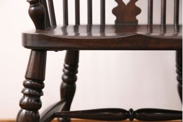 中古　松本民芸家具　#44A型　座り心地の良さと優美なデザインが魅力的なウィンザーチェア(アームチェア、椅子、ウインザーチェア)(定価約18万円)(R-048286)