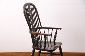 中古　松本民芸家具　#44A型　座り心地の良さと優美なデザインが魅力的なウィンザーチェア(アームチェア、椅子、ウインザーチェア)(定価約18万円)(R-048288)