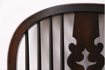 中古　松本民芸家具　#44A型　座り心地の良さと優美なデザインが魅力的なウィンザーチェア(アームチェア、椅子、ウインザーチェア)(定価約18万円)(R-048289)