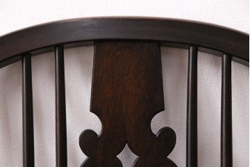 中古　松本民芸家具　#44A型　座り心地の良さと優美なデザインが魅力的なウィンザーチェア(アームチェア、椅子、ウインザーチェア)(定価約18万円)(R-048289)