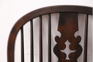 中古　松本民芸家具　#44A型　座り心地の良さと優美なデザインが魅力的なウィンザーチェア(アームチェア、椅子、ウインザーチェア)(定価約18万円)(R-048290)