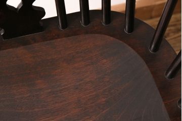 中古　松本民芸家具　#44A型　座り心地の良さと優美なデザインが魅力的なウィンザーチェア(アームチェア、椅子、ウインザーチェア)(定価約18万円)(R-048290)