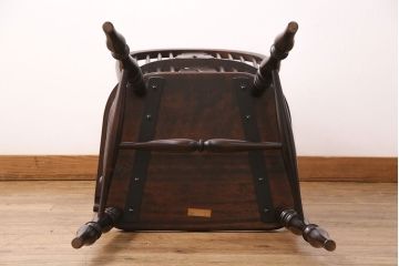 中古　松本民芸家具　#44A型　座り心地の良さと優美なデザインが魅力的なウィンザーチェア(アームチェア、椅子、ウインザーチェア)(定価約18万円)(R-048290)