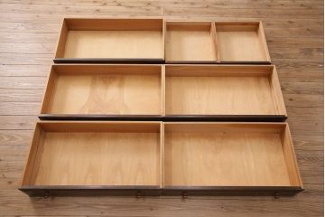 中古　松本民芸家具　D型整理タンスI　和洋どちらにも馴染む上品な佇まいのチェスト(洋服タンス、和たんす、収納箪笥、引き出し)(定価約39万円)(R-048291)