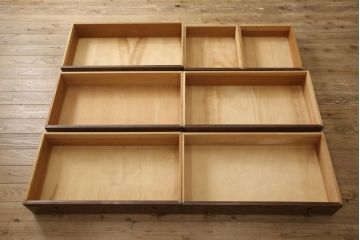 中古　松本民芸家具　D型整理タンスI　和洋どちらにも馴染む上品な佇まいのチェスト(洋服タンス、引き出し)(定価約38万円)(R-048292)
