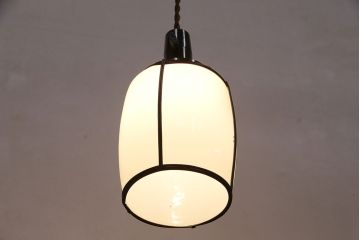 アンティーク照明　セルロイド装飾がアクセントになった和の趣溢れる天井照明(ペンダントライト、吊り下げ照明)(R-048300)