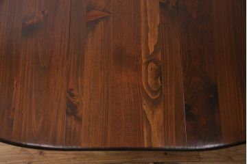 アメリカヴィンテージ　ETHAN ALLEN(イーセンアーレン)　重厚な落ち着いた雰囲気が魅力的なエクステンションテーブル(ダイニングテーブル、ビンテージ)(R-048302)