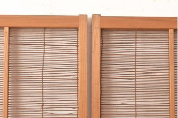和製アンティーク　爽涼な風情が漂う御簾戸3枚セット(簾戸、簀戸、葭戸、夏障子、夏戸、すど、葦戸)(R-048306)