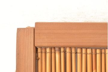 和製アンティーク　竹の桟が上品な和の雰囲気を醸し出す御簾戸2枚セット(簾戸、簀戸、葭戸、夏障子、夏戸、葦戸)(R-048308)