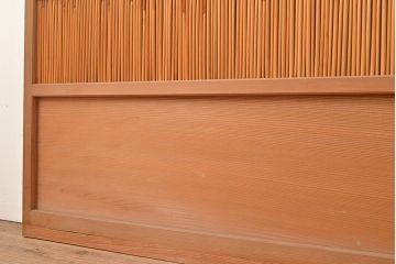 和製アンティーク　竹の桟が上品な和の雰囲気を醸し出す御簾戸2枚セット(簾戸、簀戸、葭戸、夏障子、夏戸、葦戸)(R-048308)