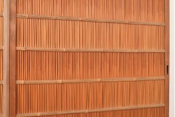 和製アンティーク　整然と並ぶ竹の桟が涼しげな御簾戸2枚セット(簾戸、簀戸、葭戸、夏障子、夏戸、すど、葦戸)(R-048315)
