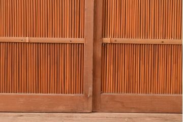 和製アンティーク　透かし彫りが上品!風情漂う空間作りにおすすめの御簾戸4枚セット(建具、簾戸、簀戸、葭戸、夏障子、すど、葦戸)(R-048317)
