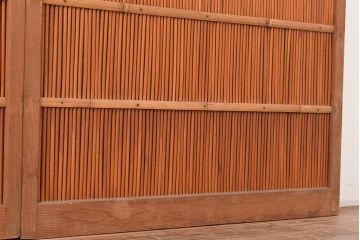 和製アンティーク　透かし彫りが上品!風情漂う空間作りにおすすめの御簾戸4枚セット(建具、簾戸、簀戸、葭戸、夏障子、すど、葦戸)(R-048317)