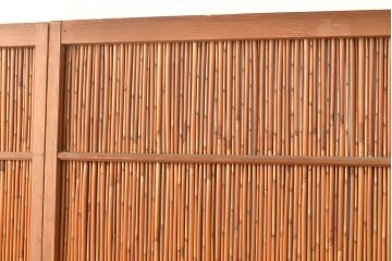 アンティーク建具　鮎の絵柄が風情を高める簀戸4枚セット(簾戸、葭戸、夏障子、夏戸、すど、葦戸)(R-048318)