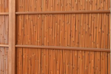 アンティーク建具　鮎の絵柄が風情を高める簀戸4枚セット(簾戸、葭戸、夏障子、夏戸、すど、葦戸)(R-048318)