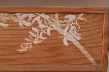 アンティーク建具　鮎の絵柄が風情を高める簀戸4枚セット(簾戸、葭戸、夏障子、夏戸、すど、葦戸)(R-048318)
