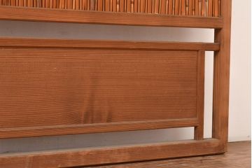 アンティーク建具　鮎の絵柄が風情を高める簀戸4枚セット(簾戸、葭戸、夏障子、夏戸、すど、葦戸)(R-048318)