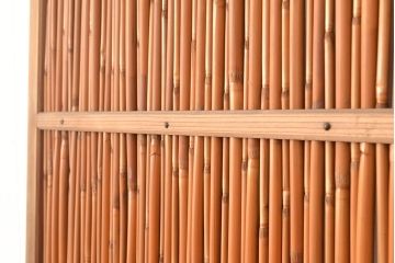 アンティーク建具　鮎の絵柄が風情を高める簀戸4枚セット(簾戸、葭戸、夏障子、夏戸、すど、葦戸)(R-048318)