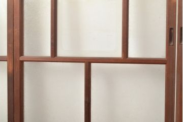 アンティーク建具　明るい空間づくりに活躍するレトロなガラス戸4枚セット(引き戸、建具)(R-048324)