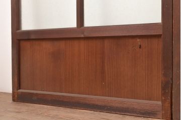 アンティーク建具　明るい空間づくりに活躍するレトロなガラス戸4枚セット(引き戸、建具)(R-048324)