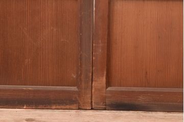 アンティーク建具　明るい空間づくりに活躍するレトロなガラス戸4枚セット(引き戸、建具)(R-048324)