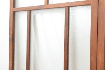 アンティーク建具　明るい空間づくりに活躍するレトロなガラス戸4枚セット(引き戸、建具)(R-048324)