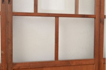 アンティーク建具　明るい空間づくりに活躍するレトロなガラス戸4枚セット(引き戸、建具)(R-048324)